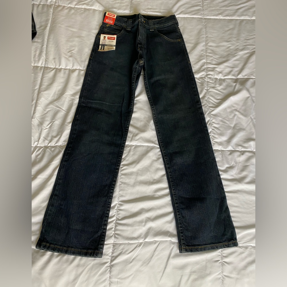 Boys straight fit wrangler jeans size 14 regular